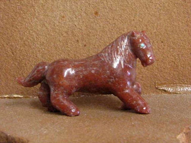 Red Alabaster horse