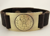 Secret seal of Solomon leather bracelet