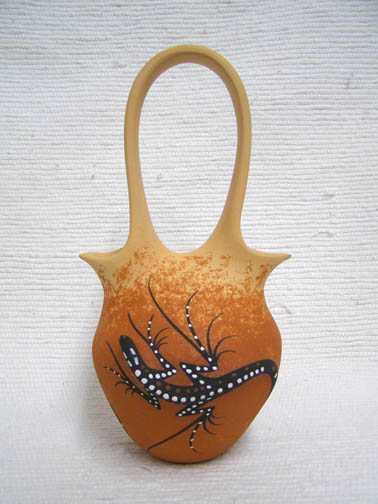 Native American Zuni Handbuilt and Handpainted Wedding Vases by Deldrick and Lorenda Cellicion