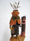 Native American Hopi Carved Maasaw and Maasaw Mana Death Katsina Dolls