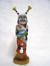 Native American Hopi Carved Clown Katsina Doll with Flour Sack by Richard Gorman