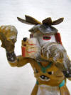 Native American Hopi Carved White Bear (Hon) Powerful Leader Katsina Doll by Milton Jordan