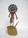 Native American Hopi Carved Sunface (Tawa) Katsina Doll by Lendell Roy
